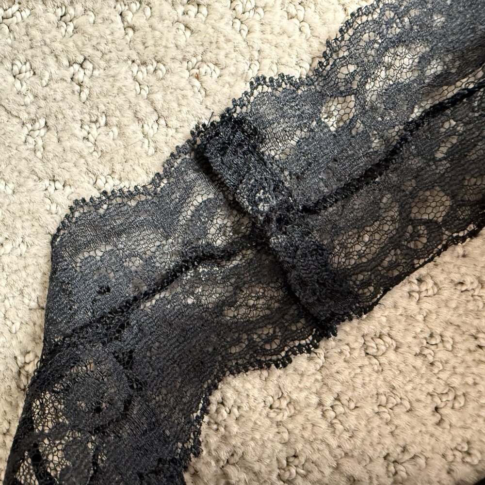 Ms Leslee Bodysuit Sexy Teddy Black Lace Spaghetti Strap Playsuit One Piece - Picture 6 of 10